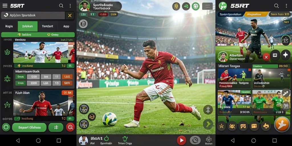 Tampilan gameplay 55RT dengan pilihan taruhan olahraga yang menarik.