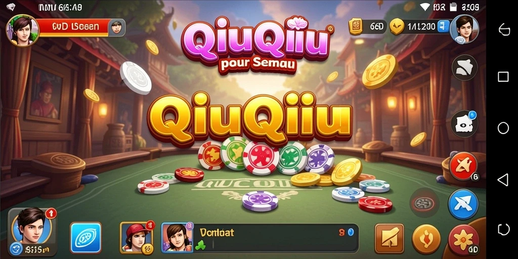 Tampilan gameplay QiuQiu yang menarik dan dinamis di 66D.
