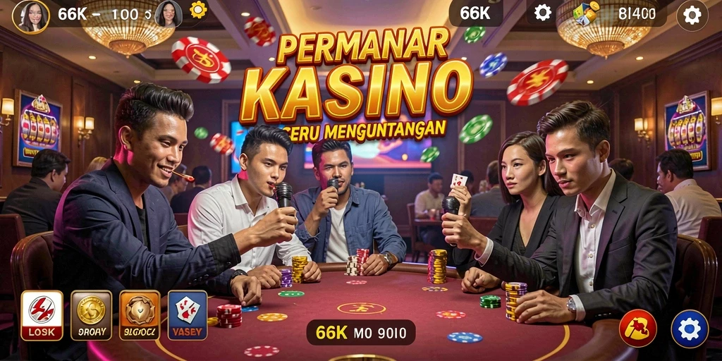 Tampilan gameplay Kasino yang menarik dan interaktif di 66K.