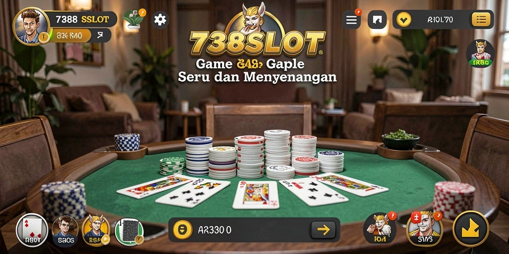 Tampilan gameplay Gaple yang menarik di 738SLOT.