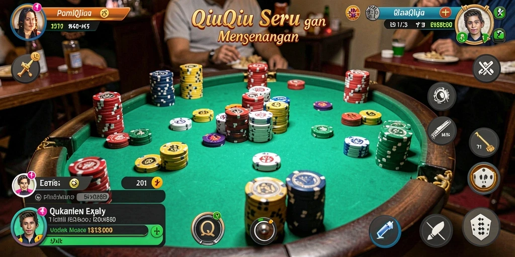 Tampilan gameplay QiuQiu yang seru dan menantang di 8768.