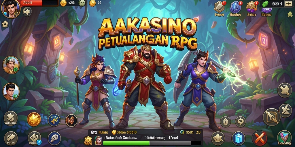 Tangkapan layar AAKASINO menunjukkan pertarungan seru dalam dunia RPG.