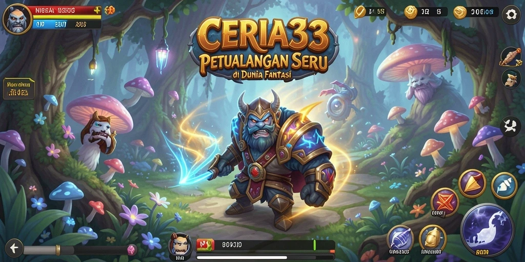 Tangkapan layar gameplay CERIA33 dengan petualangan seru dan karakter unik.