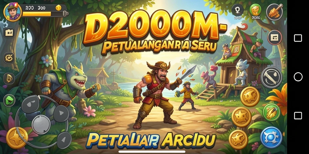 Tampilan gameplay D200M yang dinamis dan penuh aksi.
