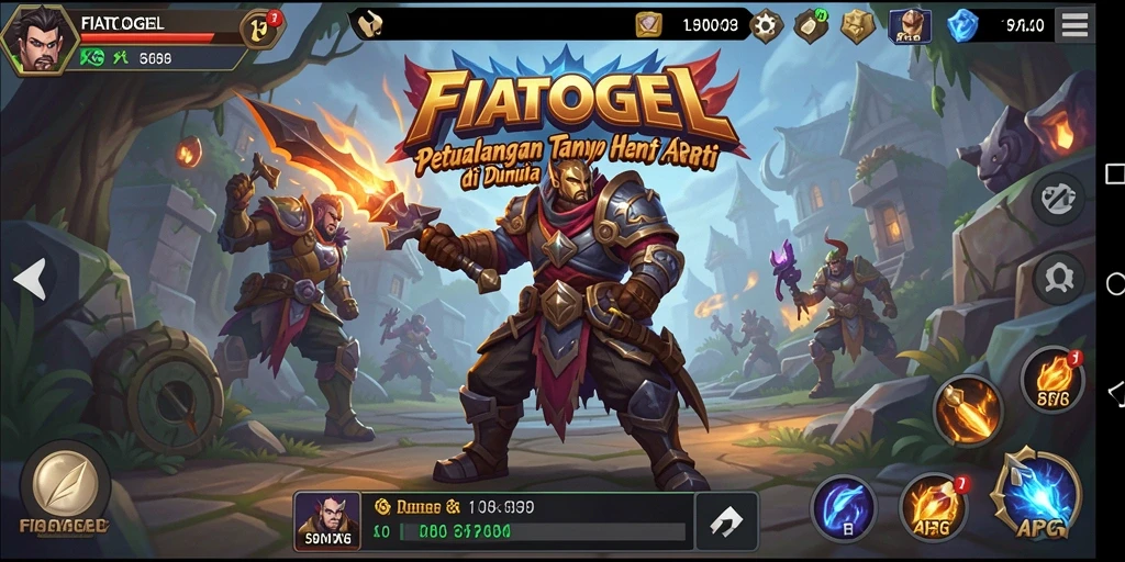 Tampilan gameplay menegangkan dalam petualangan ARPG FIATOGEL.