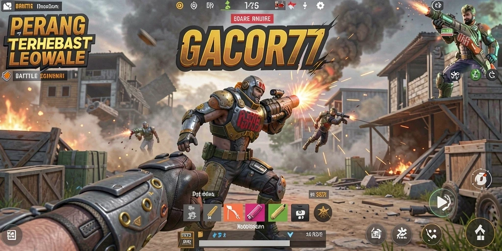 Tampilan gameplay seru di GACOR77 dengan aksi Battle Royale yang adiktif.