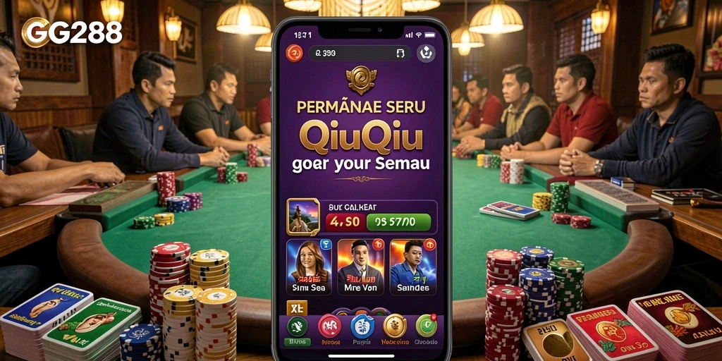 Tampilan menarik dari gameplay QiuQiu di GG288.