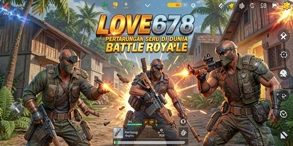 Gameplay mendebarkan dalam pertarungan Battle Royale.
