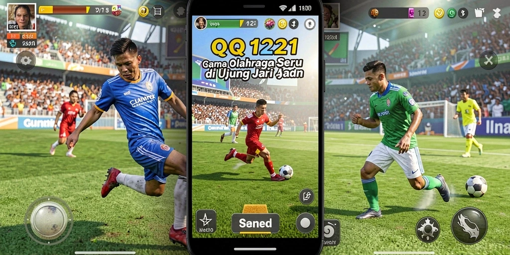 Tampilan menarik dari gameplay olahraga yang dinamis di QQ1221.