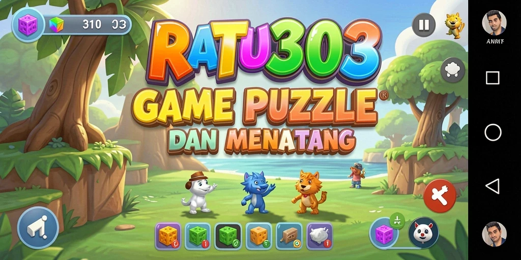 Tampilan gameplay puzzle yang menarik di RATU303.