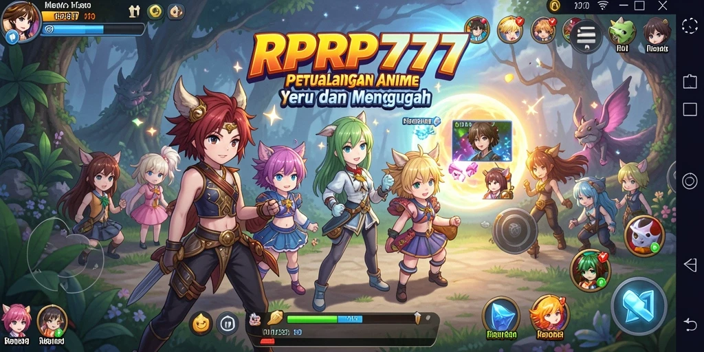 Tampilan gameplay RPRP777 yang penuh warna dan action.