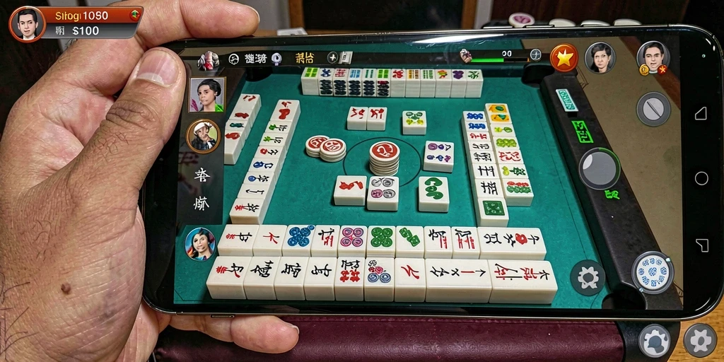 Tampilan gameplay menantang dalam SD107 dengan ubin Mahjong yang berwarna-warni.