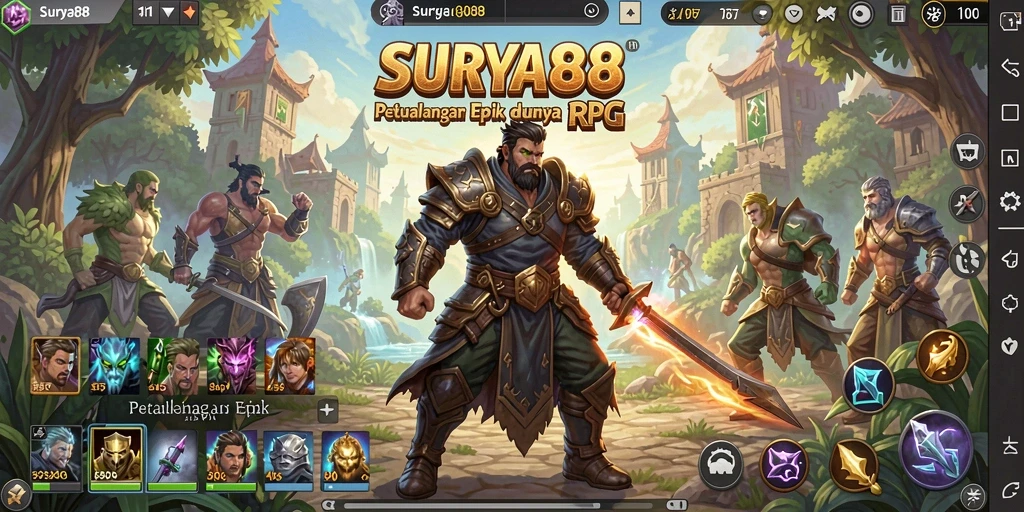 Gameplay SURYA88 yang mendebarkan dalam dunia RPG yang luas.