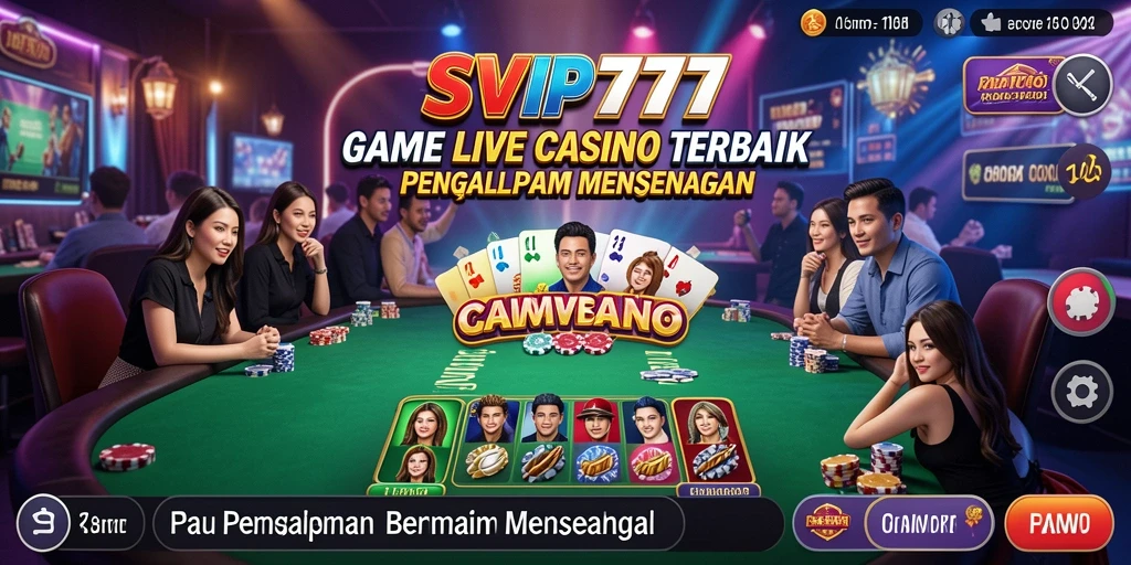Tampilan gameplay SVIP777 yang mengasyikkan dan interaktif di Live Casino.