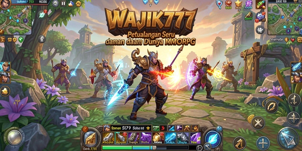 Tangkapan layar menunjukkan pertarungan epik di dunia WAJIK777.