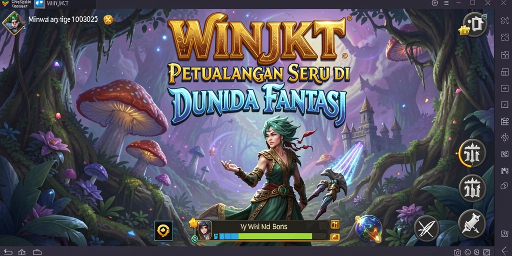 Gameplay WINJKT dengan karakter dalam pertarungan epik.